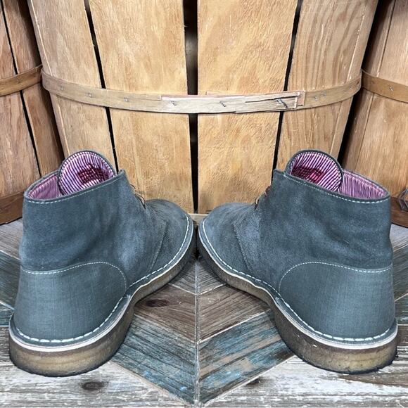 Clarks x Herschel Sage Green Suede Denim Limited Edition Desert Boots Mens 10.5 - Picture 9 of 13
